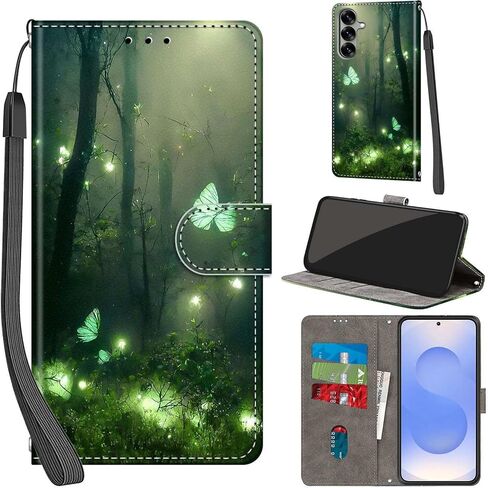 Case Wallet for Samsung Galaxy S25 / S24, with [3 Card Slots], Kickstand Magnetic Closure PU Leather Shockproof Protective Flip Cover 6.2", Cat in Saudi Arabia