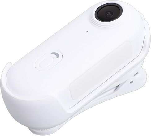 كاميرا PUSOKEI 1080P 2MP WiFi Action، كاميرا صغيرة يمكن ارتداؤها على الجسم مع مشبك خلفي، كاميرا فيديو رياضية محمولة للأمان والعمل والحراسة والسفر (أبيض) in Saudi Arabia
