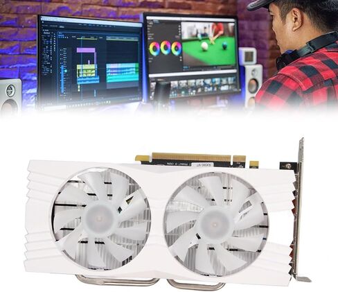 بطاقة رسومات سطح المكتب Zunate RX580 سعة 8 جيجابايت، GDDR5 256bit 2048SP 1080P HD بطاقة فيديو للألعاب، بطاقة رسومات كمبيوتر RX580 PCI Express 3.0 x 16 مدمجة في مروحة تبريد لأجهزة الكمبيوتر الشخصية للألعاب in Saudi Arabia