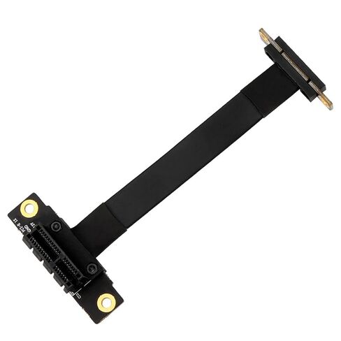 ZEZEFUFU Dual 90° PCIE X1 Riser Cable PCIe 3.0 x1 to x1 Extension Cable 8Gbps PCI Express in Saudi Arabia