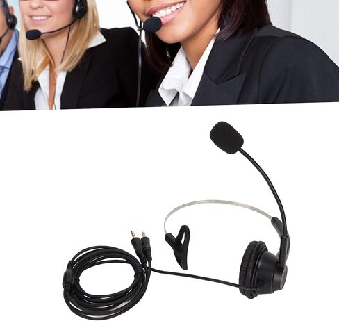 سماعة أذن أحادية H360 PC، سماعة أذن أحادية سلكية مع ميكروفون مانع للضوضاء وعصابة رأس قابلة للتعديل، لوكلاء مركز الاتصال ومبيعات الاتصالات in Saudi Arabia