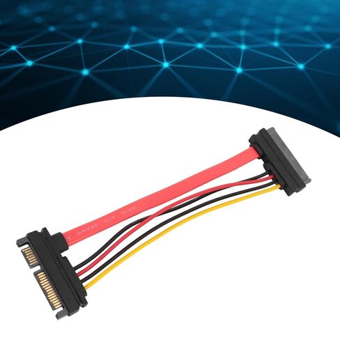 سلك تمديد Yunseity SATA22P، SAS29P ذكر إلى أنثى كابل تمديد طاقة بيانات القرص الصلب 0.15 متر، متوافق مع SAS HDDS، مصمم للاتصالات السهلة والآمنة in Kuwait