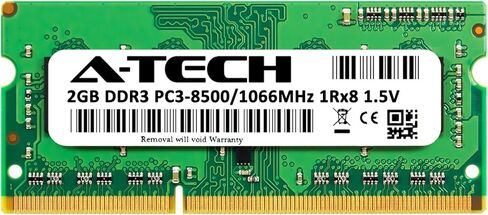 A-Tech 2GB RAM Replacement for Kingston KVR1066D3S8S7/2G | DDR3 1066MHz PC3-8500 1Rx8 1.5V SODIMM 204-Pin Memory Module in Saudi Arabia