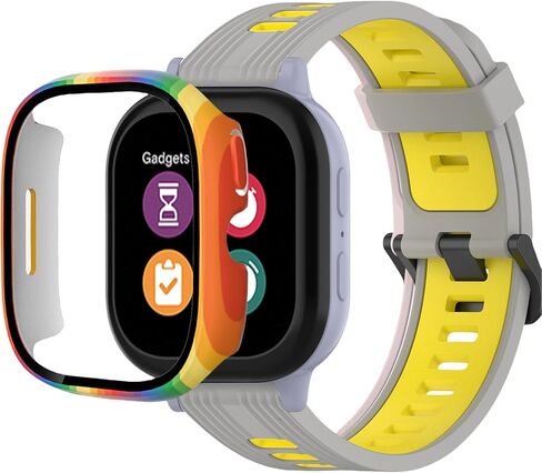 متوافق مع سوار ساعة Gizmo Watch 3 مع حافظة PC، حزام سيليكون ناعم مسامي لـ Gizmo 3 in Saudi Arabia