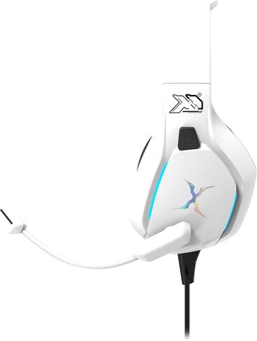 FOXXRAY BAL-67 Gaming Headset for PC, PS4, PS5, Xbox, Surround Sound Headphone with Noise Canceling Microphone, 50MM Dynamic Drivers, Wired 3.5mm Audio Jack, Breathable Mesh Ear Cushions - White in Saudi Arabia