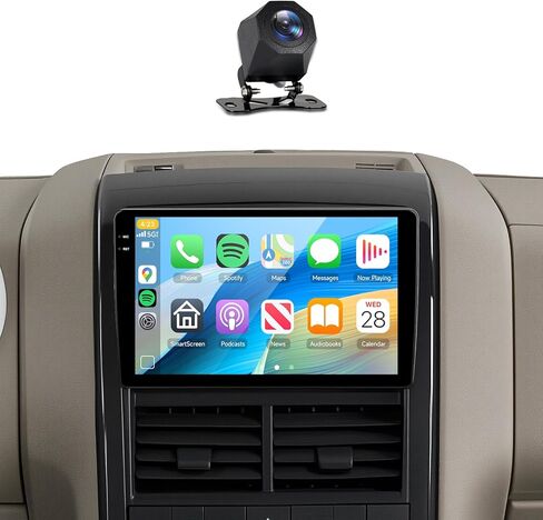 [4G+128G] ستيريو سيارة لسيارة Ford Explorer 2005-2010 مع 5GWiFi/Android 15/Wireless Carplay Android Auto، راديو شاشة لمس Incell 10.1 بوصة، GPS/EQ DSP/Bluetooth5.0/SWC/AHD كاميرا احتياطية in Kuwait