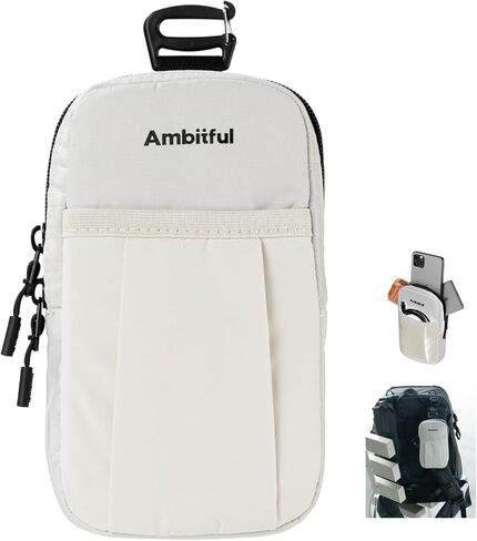 حقيبة ظهر بحزام كتف من AMBITFUL، حقيبة جيب ملحقة عالمية، للهاتف، بنك الطاقة وجواز السفر، حقيبة سفر تكتيكية غير قابلة للانزلاق للمشي لمسافات طويلة، التصوير الفوتوغرافي، في الهواء الطلق، أسود in Kuwait