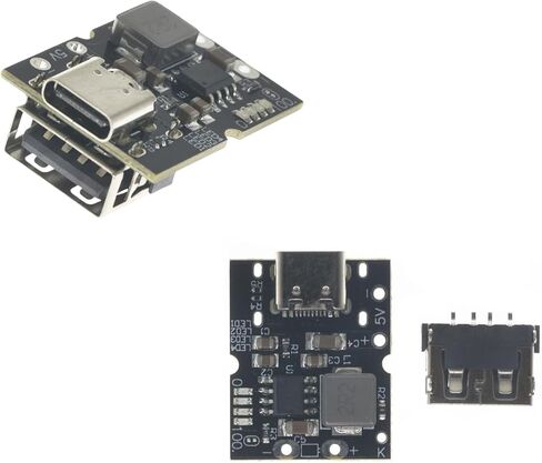 15PCS Type-C USB 5V 2A Boost Converter Step-Up Power Module Lithium Battery Charging Protection Board DIY Charger Kit with LED Display Charge Discharge Integrated System Not Welded USB Port in Kuwait