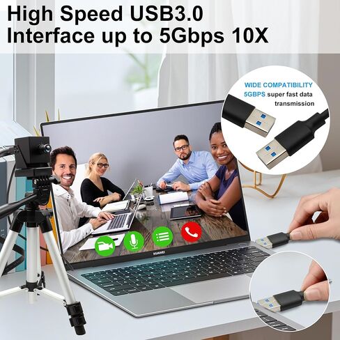 4K HDMI USB3.0 Camera Simultaneous Output 60fps H.264 Webcam with 25° Narrow Angle Lens, 2X Digital Zoom Plug and Play for Video Conference Industrial TV in Saudi Arabia