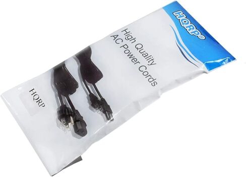 سلك كابل طاقة تيار متردد HQRP، بطول 10 أقدام لشارب LC-32GP3U-R LC-32GP3U-W LC-32HT3 LC-32HT3U LC-32LE700UN LC-32LS510UT LCD HDTV كابل التيار الكهربائي للتلفزيون الذكي بالإضافة إلى محول التوصيل الأوروبي HQRP in Kuwait