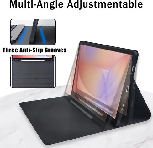 Keyboard Case for Samsung Galaxy Tab S10 Lite/S10 FE/S9 FE 10.9 inch /S9 11",Rechargable Detachable Keyboard with Type-C Charging Port Cover with Mouse (Black) in Saudi Arabia