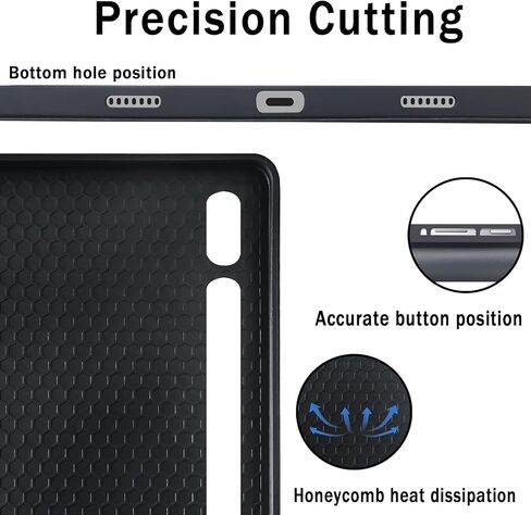 Keyboard Case for Samsung Galaxy Tab S10 Lite/S10 FE/S9 FE 10.9 inch /S9 11",Rechargable Detachable Keyboard with Type-C Charging Port Cover with Mouse (Black) in Saudi Arabia