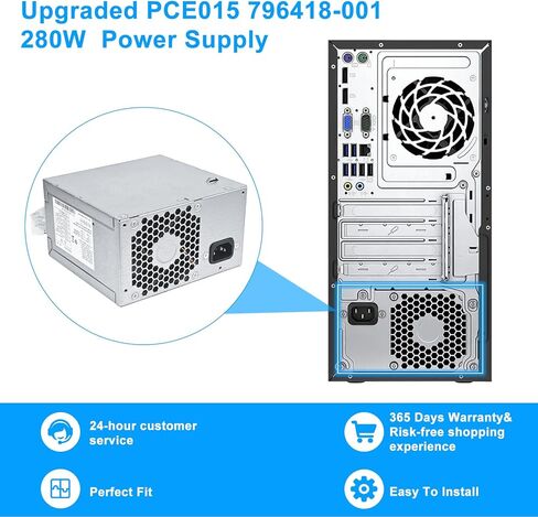 Upgraded PCE015 796348-001 D14-280P1A 280W Power Supply 796418-001 PSU Compatible with HP ProDesk 600 680 800 880 G2 TWR Switching Power Supply,DPS-280AB-5A PS-4281-1HA PCE015 PCE016 Power Supply in Saudi Arabia