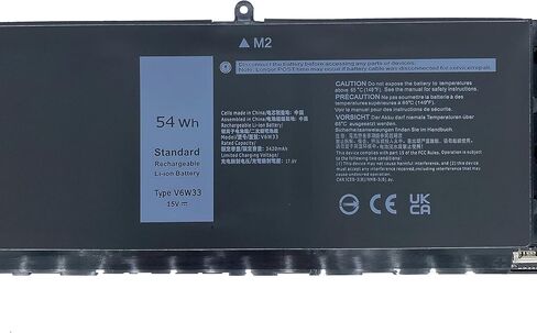 بطارية بديلة V6W33 54Wh متوافقة مع Dell Inspiron 3510 3511 3515 5310 5410 5418 5510 5515 5518 5625 5630 5635 Latitude 3320 3330 3420 3520 Vostro 3515 3525 5620 5625 TN70C G91J0 in Kuwait