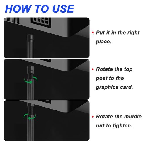 Graphics Card GPU Brace Support, Adjustable Height GPU Stand, Holder Bracket for Preventing The Graphics Card from Drooping, with Paper Ruler (2 Pack, Short-Type) in Saudi Arabia