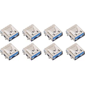 Dpofirs 8pcs USB 3.0 Port Connector Replacement, USB 3.0 Socket Metal Console Repair Parts for Gaming System Maintenance and Repair in Saudi Arabia