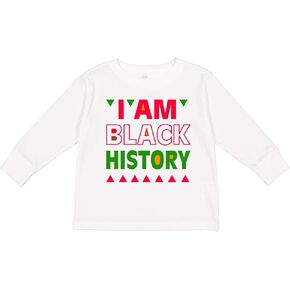 inktastic I Am Black History Toddler Long Sleeve T-Shirt in Saudi Arabia