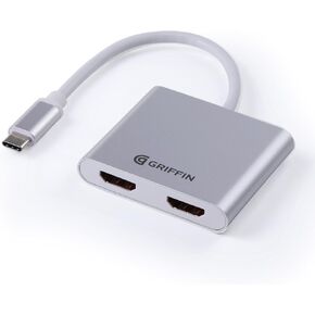 Griffin 4-in-1 Hub, USB C Hub Multiport Adapter with USB 3.0, Dual 4K HDMI Adapter for Laptop, MacBook, and More, 100W Power Delivery in Kuwait