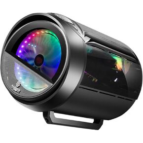 حقيبة كمبيوتر دائرية معدلة RGB لتبريد المياه من BESPORTBLE، حاوية مضيفة للألعاب Matx مع لوحة جانبية بانورامية، أسود - هيكل كمبيوتر مكتبي للبنيات المخصصة وعشاق الرياضات الإلكترونية in Kuwait