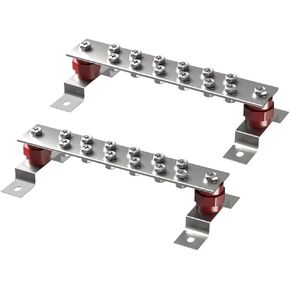 DC 51.2V Bus Bar for Server Rack Batteries, Nickel-Plated Copper, 600A Continuous Current, Dual-Row 6-Hole Screw Mount (M6 Bolts) for 48V LiFePO4 Lithium Batteries in Kuwait