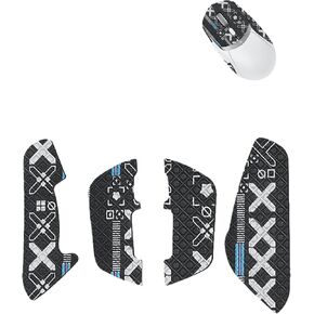Anti-Slip Grip Tape for Logitech G309 Wireless Gaming Mous,Ultra-Thin Sweat-Absorbing Mouse Skin Sticker Set,Washable Reusable Non-Slip Grip for Esports Gaming Control,Black Printed in Kuwait