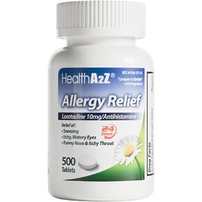 HealthA2Z® Allergy Relief | Loratadine 10mg | Antihistamine | Non-Drowsy | Relief from Itchy Throat, Sneezing, Runny Noses |24-Hours Allergy Medicine (30 Tablets (Pack of 3)) in Saudi Arabia
