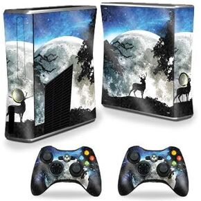 غلاف MightySkins اللامع لوحدة التحكم Xbox 360 S - Moonlight Deer | لمسة نهائية لامعة واقية ومتينة شديدة اللمعان | سهل التطبيق والإزالة وتغيير الأنماط | صنع في الولايات المتحدة الأمريكية in Kuwait