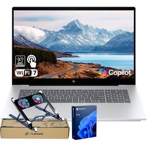 HP OmniBook 7 (Envy Next Brand), Omnibook X Spec Laptop for Professional Workflows, 17.3" FHD Touchscreen, Ultra 7 258V Performance for Productivity, 32GB RAM, 2TB SSD, Wi-Fi 7, Bundle with PCO Cooler in Kuwait
