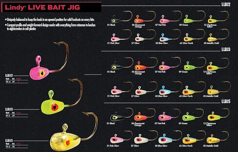 Lindy Live Bait Jig Fishing Lure - Works with Minnows, Leeches, Nightcrawlers, Soft Plastics, Etc. in Saudi Arabia