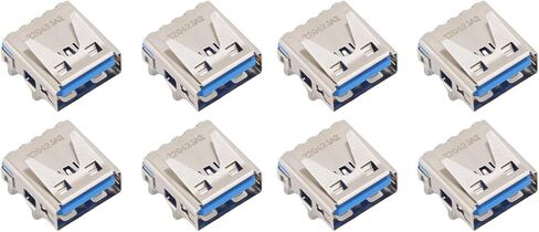 Dpofirs 8pcs USB 3.0 Port Connector Replacement, USB 3.0 Socket Metal Console Repair Parts for Gaming System Maintenance and Repair in Saudi Arabia