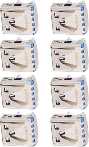 Dpofirs 8pcs USB 3.0 Port Connector Replacement, USB 3.0 Socket Metal Console Repair Parts for Gaming System Maintenance and Repair in Saudi Arabia