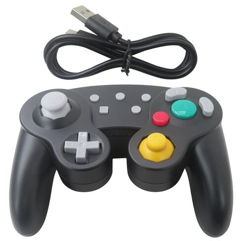 وحدة تحكم مكعبة الألعاب اللاسلكية من Qblahip Black Retro لجهاز Nintendo Switch & P-C - تتميز بوظائف احترافية حديثة: جيروسكوبي 6 محاور، توربو، إيقاظ بزر واحد وإشعال تلقائي in Saudi Arabia