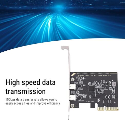 بطاقة توسيع Zunate PCIe إلى بطاقة توسيع من النوع C بسرعة 10 جيجابت في الثانية، شريحة ASM1142، محول USB C بمنفذين للكمبيوتر المكتبي، بطاقة توسيع من النوع للكمبيوتر المكتبي، التوصيل والتشغيل in Kuwait