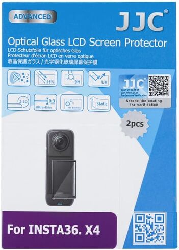 JJC 2Pcs Screen Protector for Insta360 X5,2 Packs LCD Screen Tempered Glass LCD Display Film for Insta360 X5 X4,Curved Edge for Seamless Fit,Ultra HD, 9H Hardness,Scratch Resistant, Anti-Bubble in Saudi Arabia