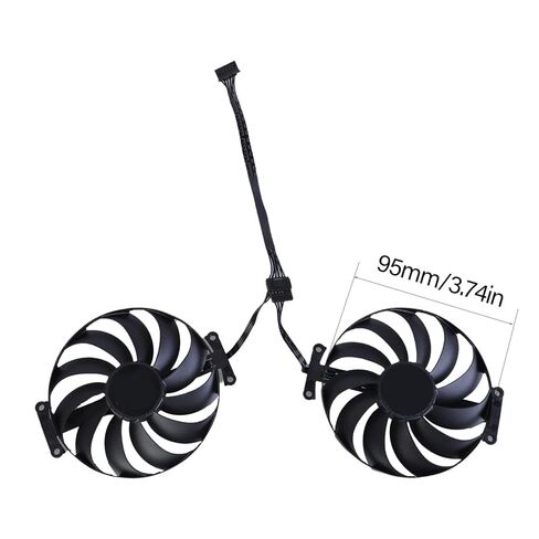 2 قطعة T129215SU 95 مللي متر 7Pin مبردات مروحة سهلة التركيب إدارة الحرارة إدارة مروحة التبريد لرسومات RTX3070 in Saudi Arabia