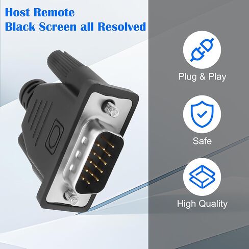 MEIRIYFA VGA Dummy Plug بدون رأس محاكي عرض الأشباح، VGA عرض افتراضي RGB مراقب دمية التوصيل بدون رأس محاكي عرض الأشباح 1920x1080P @ 60 هرتز (2 حزمة) in Kuwait