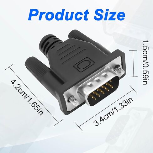 MEIRIYFA VGA Dummy Plug بدون رأس محاكي عرض الأشباح، VGA عرض افتراضي RGB مراقب دمية التوصيل بدون رأس محاكي عرض الأشباح 1920x1080P @ 60 هرتز (2 حزمة) in Kuwait