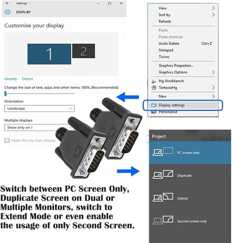 MEIRIYFA VGA Dummy Plug بدون رأس محاكي عرض الأشباح، VGA عرض افتراضي RGB مراقب دمية التوصيل بدون رأس محاكي عرض الأشباح 1920x1080P @ 60 هرتز (2 حزمة) in Kuwait