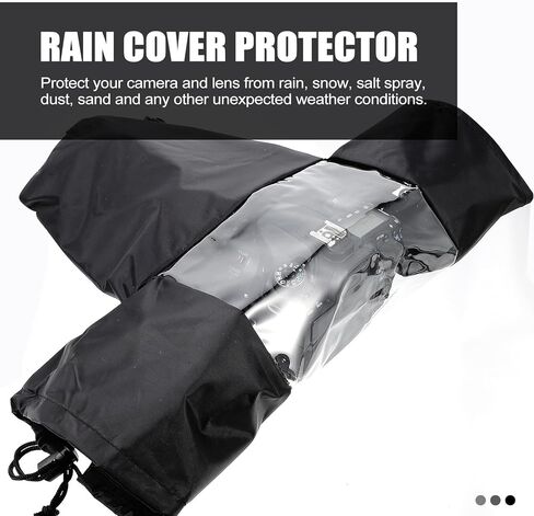 DSLR Camera Rain Cover Sleeve Waterproof Protective Raincoat for Outdoor Photography Black Rain Cover for DSLR Cameras Weatherproof in Saudi Arabia
