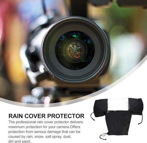 DSLR Camera Rain Cover Sleeve Waterproof Protective Raincoat for Outdoor Photography Black Rain Cover for DSLR Cameras Weatherproof in Saudi Arabia