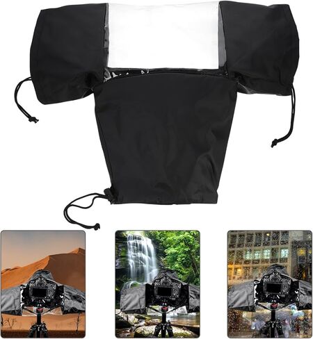 DSLR Camera Rain Cover Sleeve Waterproof Protective Raincoat for Outdoor Photography Black Rain Cover for DSLR Cameras Weatherproof in Saudi Arabia