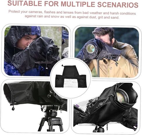 Waterproof Camera Rain Cover Protective Raincoat for DSLR and Mirrorless Cameras Outdoor Photography Rain Gear Dustproof Shield with Long Telephoto Lens Sleeve in Saudi Arabia