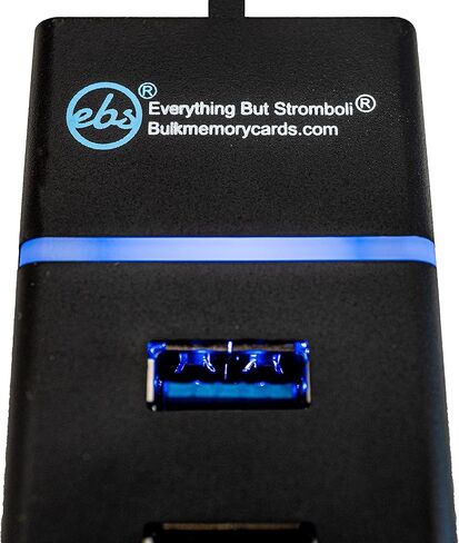 Everything But Stromboli 4-Port USB 3.0 Type-A Flash Drive Hub 3.0 USB 20 inch Cable, Tool Free Type, Read/Write speeds up to 600MB/s, Works with Samsung, PNY, Kingston, SanDisk Thumb Drives in Saudi Arabia