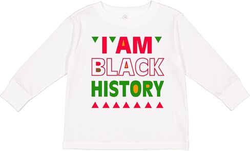 تي شيرت I Am Black History للأطفال الصغار بأكمام طويلة من Inktastic in Saudi Arabia