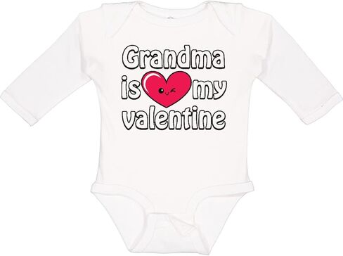 inktastic Grandma Is My Valentine Long Sleeve Creeper in Saudi Arabia