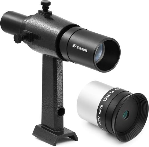 Astromania 8mm 1.25 Inch Plossl Telescope Eyepiece - Bundle with - Finder Scope 6x30 Upright & Non-Reversed Image in Saudi Arabia