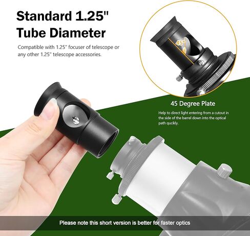 Astromania 12.5mm 1.25 Inch Plossl Telescope Eyepiece - Bundle with - 1.25Inch Cheshire Eyepiece Short in Saudi Arabia