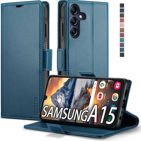 حافظة محفظة Samsung Galaxy A14 5G مع حامل بطاقة [RFID Blocking] مسند مغناطيسي، حافظة جلدية قابلة للطي لهاتف Samsung Galaxy A14 5G 6.6 بوصة (أسود) in Kuwait