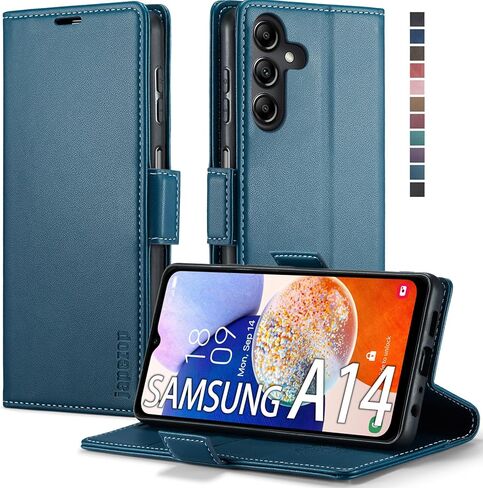 Samsung Galaxy A14 5G Wallet Case with Card Holder [RFID Blocking] Kickstand Magnetic,Leather Flip Case Wallet for Samsung Galaxy A14 5G 6.6 Inch (Black) in Saudi Arabia