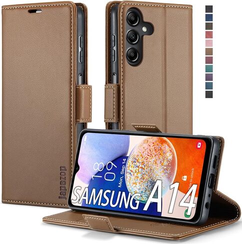 Samsung Galaxy A14 5G Wallet Case with Card Holder [RFID Blocking] Kickstand Magnetic,Leather Flip Case Wallet for Samsung Galaxy A14 5G 6.6 Inch (Black) in Saudi Arabia